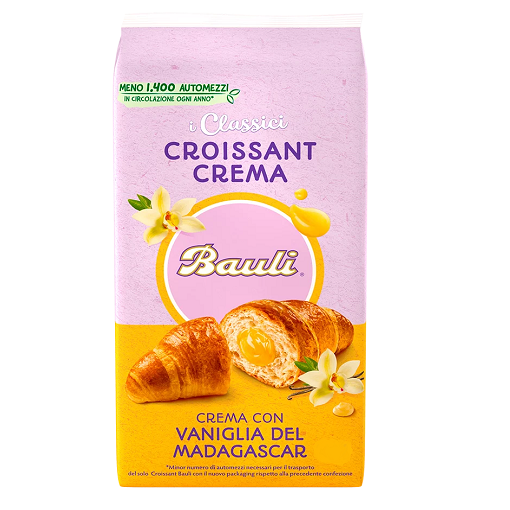 Bauli Croissant Vaniglia - rogaliki z kremem waniliowym 10 sztuk