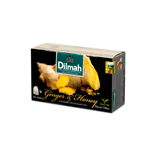 Dilmah Ginger & Honey herbata 20 kopert 