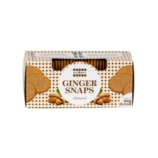 Nyakers Ginger Snaps Almond - ciastka imbirowo migdałowe 150g